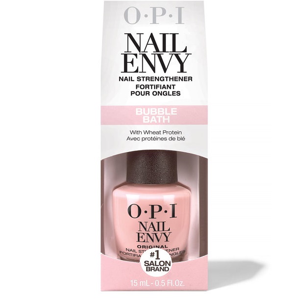 OPI Nail Envy-Bubble Bath 指甲光澤蛋白補強營養劑連顏色 透透淺粉紅色